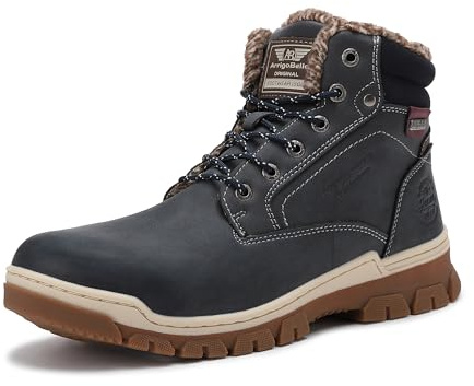 ARRIGO BELLO Stivali Uomo Invernali Scarpe Inverno Calda Foderato Montagna Antiscivolo Trekking Boots Scarponcini Neve Taglia 41-46EU (5066-Blu, 42)