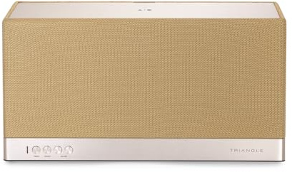 Triangle - Altoparlante connesso AIO 3 - Altoparlante tutto in uno compatibile Bluetooth, Wi-FI e multiroom senza fili - Audio HD - Ingresso ottico - 2X 45W - 360 x 195 x 150 mm - Cammello