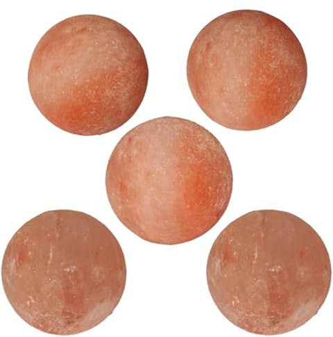 NaturGut Lot de 5 boules de bain en cristal de sel - Environ 3 cm - Promontoire de l'Himalaya