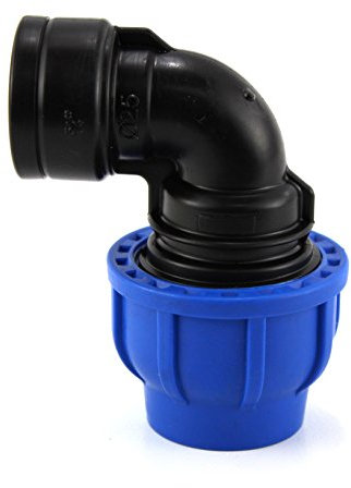 GOMITO COMPRESSIONE PP PN16 - 25 x ½ femmina - raccordo tubi polietilene CURVA