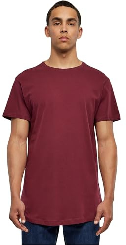 Urban Classics Herren Shaped Long Tee T-Shirt, Rot (port), 2XL