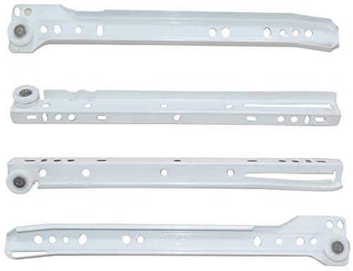 AERZETIX: Par de guías de rodillo correderas para cajones 25kg (25cm)