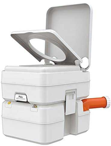 WYJRO Camping Toilette Campingklo Toilette für Unterwegs Tragbare Reise Toilette, Tragbare Campingtoilette Chemietoilette für zu Hause, Wohnmobil, im Freien,Grau,20L