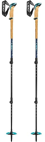 LEKI Bernina Lite 3 skidstavar, denimblå-mörkblå-mintgrön, 100–135 cm