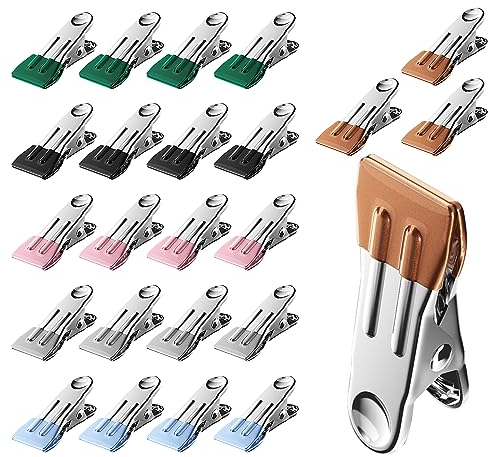 24 Pcs Stainless Steel Clothes Pegs - Strong, Heavy Duty Laundry Pegs for Clothes, Jeans, Socks, Towel, Photos