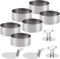 ZOFUN 6 Stück Dessertringe und Speiseringe, Dessertringe 8cm Servierringe Edelstahl Set, Tortenringe Kleine Backring Runde Speiseringe Kuchenring für Nachspeise, Mousse Torte, Reiskugel, Rund