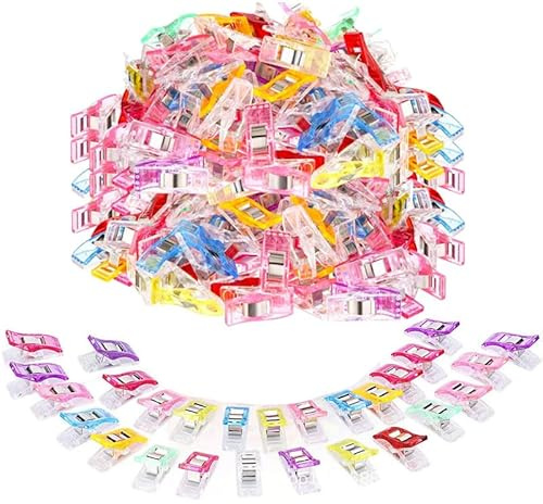 50pcs Wonder Clips Plastic Fabric Quilting Clips for Sewing, Dressmaking, Crafting