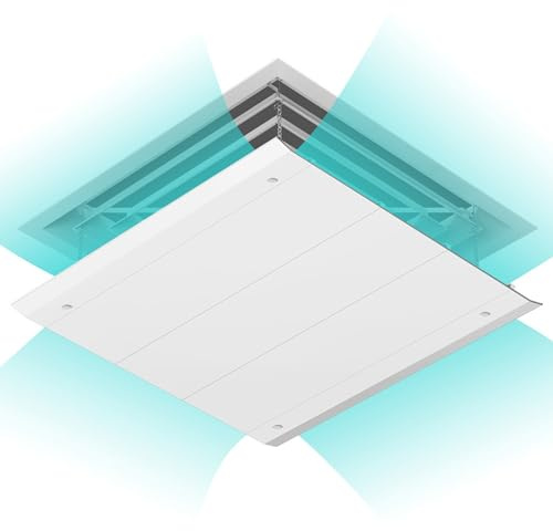 Deflettore Condizionatore Quadrato per Bocchetta Dell'aria Condizionata, Guida del Vento su Quattro Lati Deflettori Condizionatore, per Deviatore Aria Condizionatore a Soffitto di Uffici e Centri Comm
