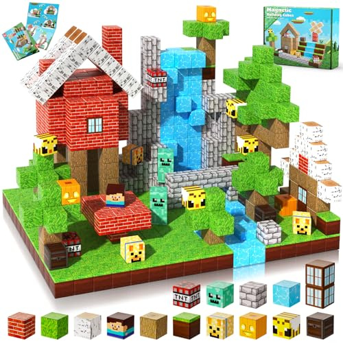 Annexfun Magnetic Blocks-100PCS Magnetic Building Blocks, Magnetic Tiles Kids Build Cubes 2026 Upgraded STEM Game Toys, Christmas Birthday Gifts for Boys & Girls Ages 3+