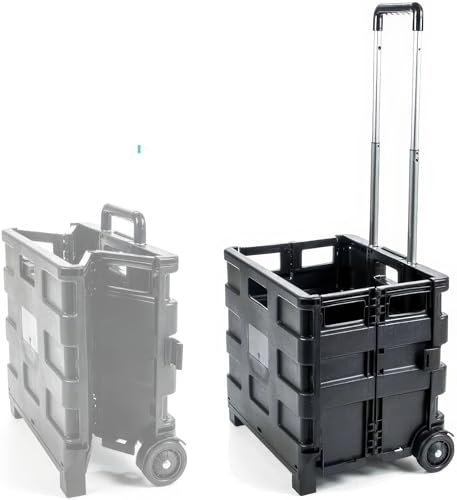 25 Kg Foldable Shopping Trolley Cart with Wheels 30L Capacity - Ideal for Groceries, Laundry, Picnics, Camping, Garden, Fishing, and Festivals