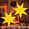 Papierstern zum Aufhängen, 3D Weihnachtsstern Beleuchtet LED Papierstern Beleuchtet, Papierstern mit Beleuchtung, Faltstern Weihnachten Papierstern Lampenschirm Papier Weihnachtsstern Fensterdeko