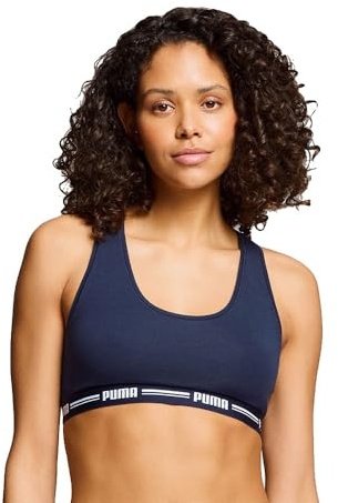 PUMA Sujetador Deportivo para Mujer, Puma Azul Marino, M
