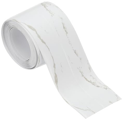 PATIKIL Nastro Per Sigillatura Impermeabile Autoadesivo, PVC Nastro Sigillante Per Toilette Striscia Sigillante Per Vasca Da Bagno, Motivo Marmo (1.5 Pollice x 5 Piedi)