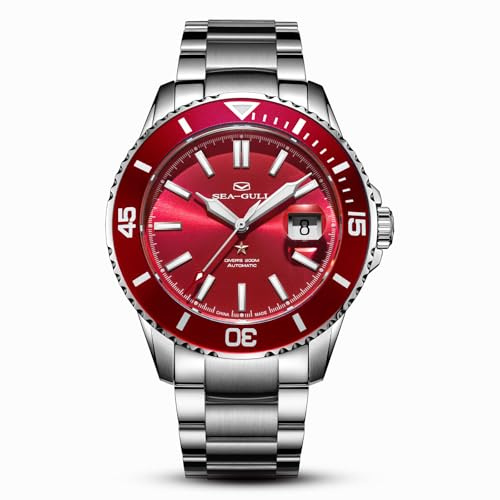 Seagull Herren Automatik Mechanische Taucheruhr Edelstahl Wasserdicht Business Dress Luminous Kalender Armbanduhren 44mm Ocean Series 816.52.1523