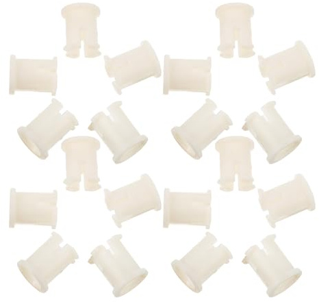 SHERCHPRY Lot de 20 Douilles de Fixation pour Roulette à Tige en Plastique Haute Dureté Inserts pour Roulettes de Pied de Chaise Accessoires pour Meubles à Usage Domestique