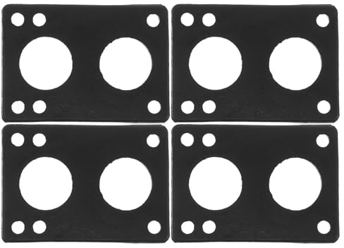 BUGUUYO 4 Almohadillas Elevadoras para patineta: Elevadores de Goma de 6 mm con absorción de Impactos. Almohadillas antivibración para prevenir mordeduras de Ruedas y Reducir el Ruido en longboards