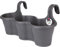 Elho corsica Easy Hanger Trio – Blumenkasten in Anthrazit – Außentopf mit Balkonhalterung – W 53 x H 27 x D 27,5 cm