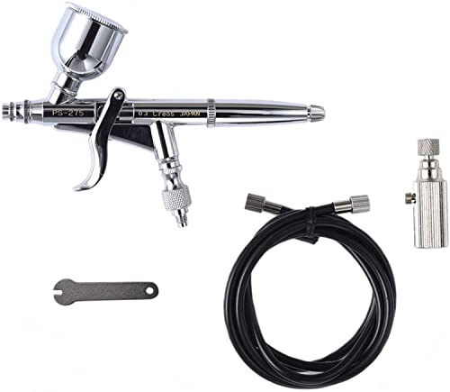Mr. Hobby PS275 Procon Boy WA, Trigger Type Double Action, Airbrush Pistole, Für Kunst, Illustration, Modellbau, Miniaturmodelle, 0,3 mm Düse, 7 ml Becher, Chrom, Edelstahl