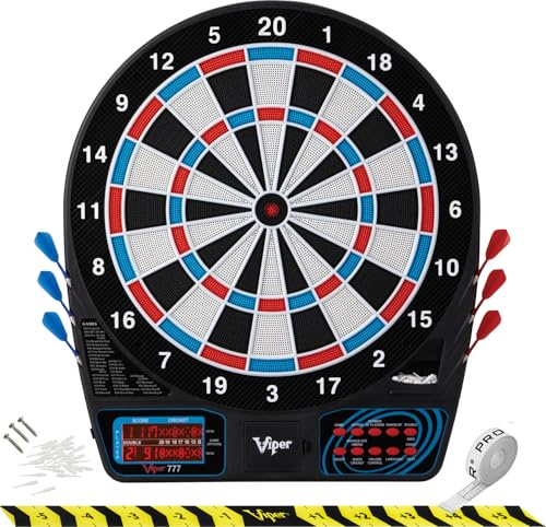 Viper 777 Electronic Dartboard – 15.5 Regulation Target, 43 Games, LCD Scoring, 8 Players, Soft Tip Darts Included