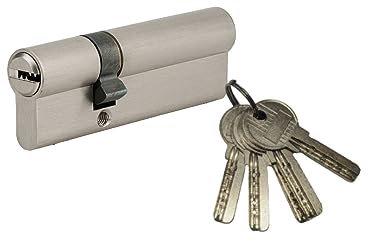 THIRARD - Cylindre de serrure à double entrée Tiger 6, 35x45mm, nickel, anti-arrachement, anti-perçage, 5 clés