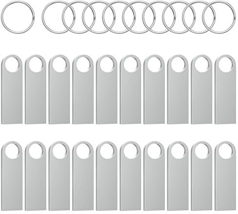 USB Stick 8GB 20 Stück, ABLAZE Mini Speicherstick Wasserdicht 8GB USB Sticks Metall 20er Pack für Laptop, Computer, TV, Auto