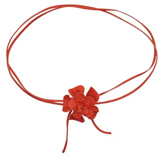 collezione alessandro Bindegürtel Blüte Lederband mit echt Leder Blüte