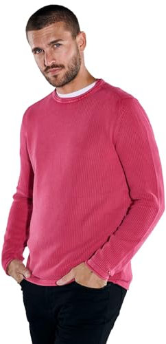 emilio adani Herren Herren Pullover strukturiert, 37327, 37327, Pink in Größe L