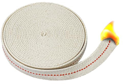 Suofuolef Mecha de 4,5 m para lámpara de petróleo, 450 x 2 cm, de algodón, para lámpara de queroseno, iluminación, linterna, antorcha de jardín, lámparas de aceite y velas, fabricación artesanal de