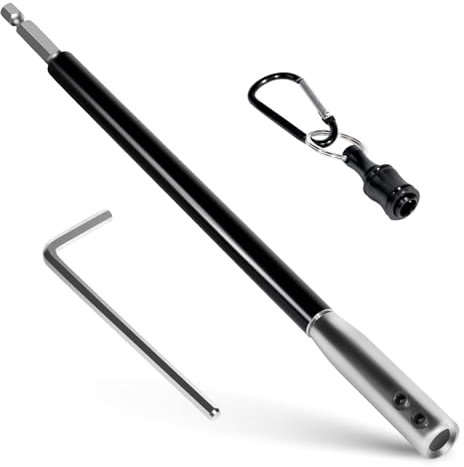 Prozwee Upgrade 230mm/9-Inch Drill Bit Extension with Freely Rotatable Sleeve,One-Piece Forging of 40CR Steel,Assisting The Drill to Work in Confined Spaces