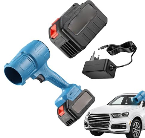 Soplador de Hojas Inalámbrico - Aspirador De Polvo Eléctrico Recargable | Ventilador de Limpieza para Exterior Interior Jardín Camping Interior del Coche con Alta Velocidad