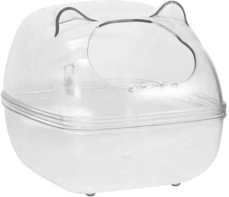 TOYANDONA Boîte de Bain pour Hamster Transparente Durable Bac à Sable Poussière Accessoire Pratique pour Toilette de Rongeur Facile à et Nettoyer Petite