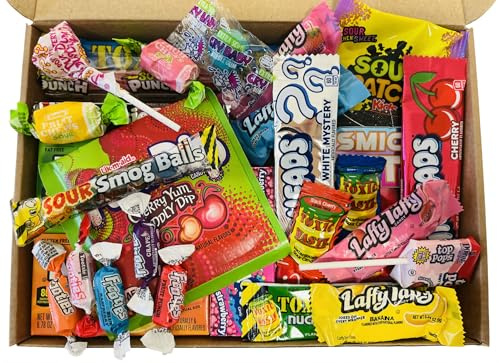 American Sweets Gift Box - Imported USA Candy Hamper - Includes 30 Assorted Treats, Mixed Flavours & Favourite Brands By Simway Sweets