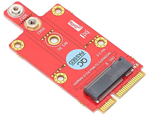 CHICIRIS M.2 Chiave B a Mini Modulo di Convertitore PCI -E per Desktop per Laptop PC, Adatto per Schede di Rete WiMax LTE 5G 4G, Pratico e Conveniente, Colore Rosso, Include 1 Adattatore e 4 X M2 Viti