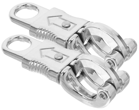 LIFKOME 2 St Snabbkopplande Snap Hooks i Zinklegering för Utomhusrep Paracord Clips med Säker Fästmekanism för Hästutrustning och Ridning Silverfärgade Robust Metallkrok
