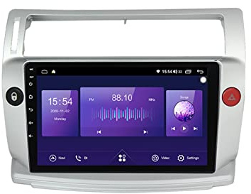 Autorradio Android para Citroën C4 2004-2014, Pantalla táctil HD, navegación GPS, Bluetooth, Control Desde el Volante, Mirror Link, micrófono Externo, Compatible con cámara Delantera y Trasera.