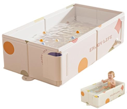 Bañera plegable para bebé color caqui. Bañera infantil plegable con soporte ergonómico para recién nacidos y niños pequeños. portátil que ahorra espacio.