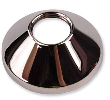 Chrome Plated Steel Pipe Cover Collar Cone 3/4 Valve Tap Rose 20mm Height