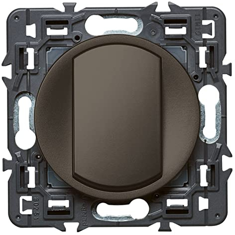 Legrand - Interrupteur ou va-et-vient doigt large Céliane Soft - 10A - Graphite