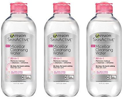 Garnier SkinActive Micellar Cleansing Water, For All Skin Types, 13.5 Fl Oz (Pack of 3)