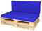 SuperKissen24. Palettenkissen Palettenauflagen Sitzkissen - 120x80 cm und Rückenlehne 120x40 cm - Outdoor und Indoor - blau