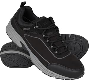Mountain Warehouse Ramble Softshell Mens Waterproof Shoes - IsoDry Sneakers with High Traction Outsole & EVA Cushioning - All Season Walking, Hiking, Outdoors & Trekking Charcoal Adult Shoe Size 13