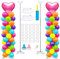 Lot de 2 supports de ballons réglables et pompe à ballons - 2,7 m - En métal - Pour décoration de fête prénatale, mariage, fête prénatale