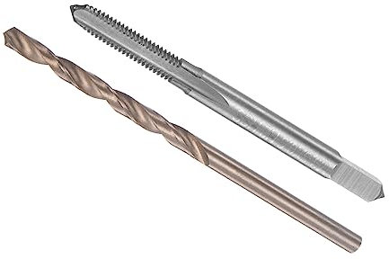 CoCud Tarauder et Perceuse Mèche Ensemble, M3.5 x 0.6 Taraud Filetage 2.9mm Perceuse Diamètre, Métrique Machine Vis Taraud & Torsion Outil-(pour Taraudage Réparation), 1-Ensemble