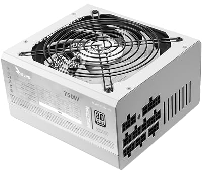 Mars Gaming MPZE750M, Fuente Alimentación Full Modular 750W ATX, 10 Años Garantía, 80Plus Silver +87% Eficiencia, Ventilador 140mm FDB con Tecnología AI-RPM, Condensadores Japoneses 105º, Blanco
