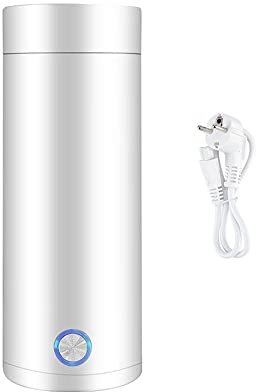 Reisewasserkocher, Reise Wasserkocher Klein, 400ML Tragbarer Wasserkocher, Reisewasserkocher Edelstahl, 3 Minuten Schnelles Kochen mit Trennbarem Stromkabel