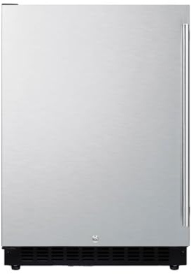 Summit 24 Built-In Refrigerator, 4.8 cu.ft., ADA Compliant, Undercounter, Stainless Steel Wrapped - AL54CSSLHD (Left Handed Door Swing)