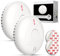 DAYTECH Détecteur de Fumée EN14604 10 Ans – Installation Facile avec Support Magnétique, Idéal pour Maison, Appartement et Location (Lot de 2, Blanc)