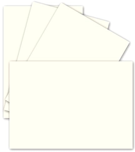 50 enkelkort DIN B6-12,0 x 17,0 cm – 240 g/m² – naturvit – tonkartong – pysselkort – blanka vykort