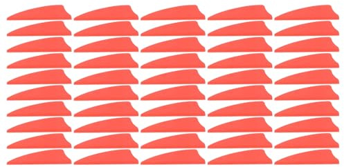 Qanyegn 50 PCS Feather Fletching, 50mm Peltate Plastic Arrows Fjädrar, Light Weight Peltate Arrows Flisser DIY Arrows Fjädrar Fletches For Outdoors bågskytte