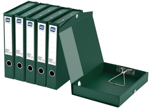 POERMA Caja de Archivo A4, Paquete de 6 Cajas de Archivadoras, Lomo de 50mm, Plegable Carpetas para Archivo para Oficina, Escolar (Verde)